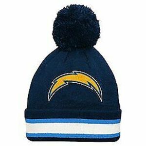 Nfl Chargers Youth Cuffed Knit Hat Dark Navy